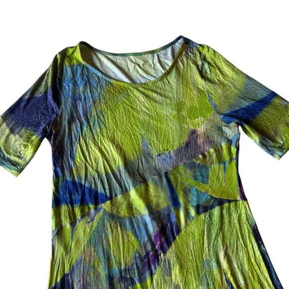 Soft Surroundings Saunterre Maxi Dress Stretch Tropical Stretch Sz Medium Women - Picture 5 of 13